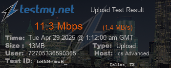 Speed Test Result