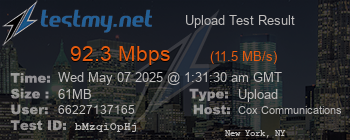 Speed Test Result