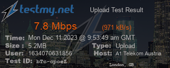 Speed Test Result