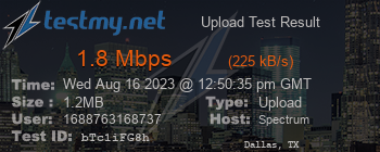 Speed Test Result