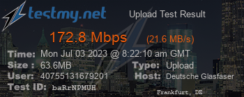 Speed Test Result