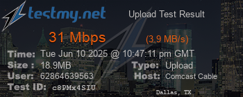 Speed Test Result