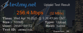 Speed Test Result
