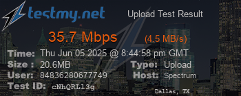 Speed Test Result