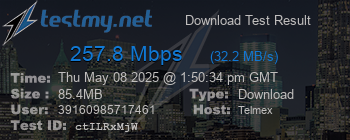 Speed Test Result