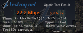 Speed Test Result