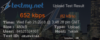 Speed Test Result