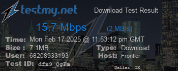 Speed Test Result