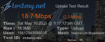 Speed Test Result