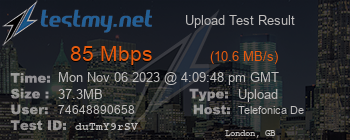 Speed Test Result