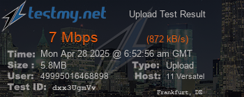 Speed Test Result