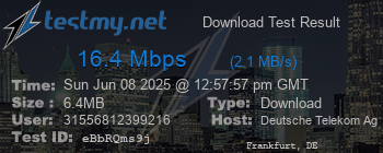 Speed Test Result