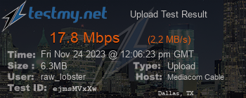 Speed Test Result
