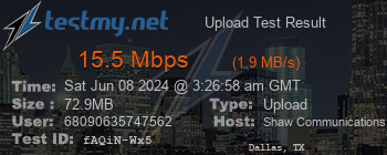 Speed Test Result