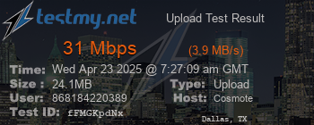 Speed Test Result
