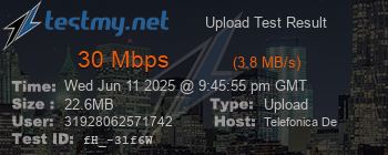 Speed Test Result