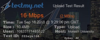 Speed Test Result