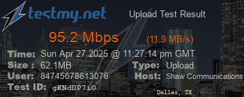 Speed Test Result