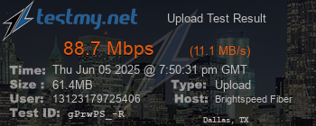 Speed Test Result
