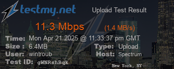 Speed Test Result
