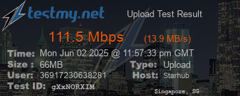 Speed Test Result
