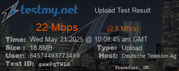 Speed Test Result