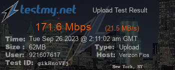 Speed Test Result