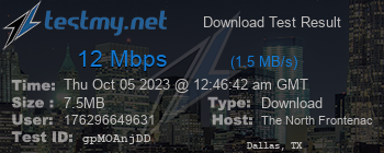 Speed Test Result