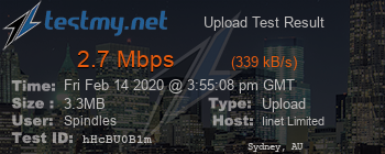 Speed Test Result