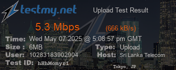 Speed Test Result