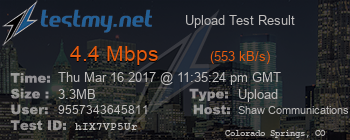 Speed Test Result