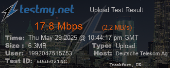 Speed Test Result
