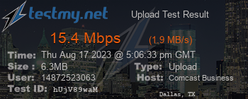 Speed Test Result