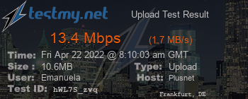 Speed Test Result