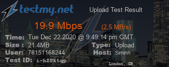 Speed Test Result