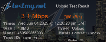 Speed Test Result