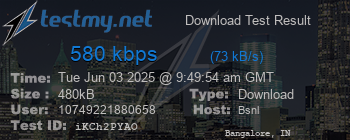 Speed Test Result