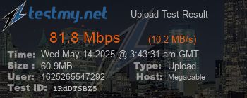 Speed Test Result