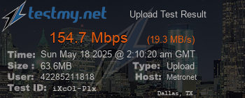 Speed Test Result