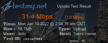 Speed Test Result