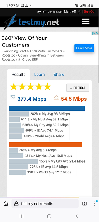 Eir 5G Test - Hits Phone Browser Speed Limit - Show Off Your Speed ...