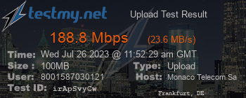 Speed Test Result