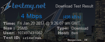 Speed Test Result