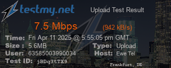 Speed Test Result