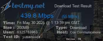 Speed Test Result