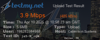 Speed Test Result