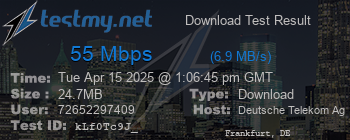Speed Test Result