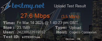 Speed Test Result