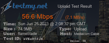 Speed Test Result