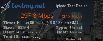 Speed Test Result